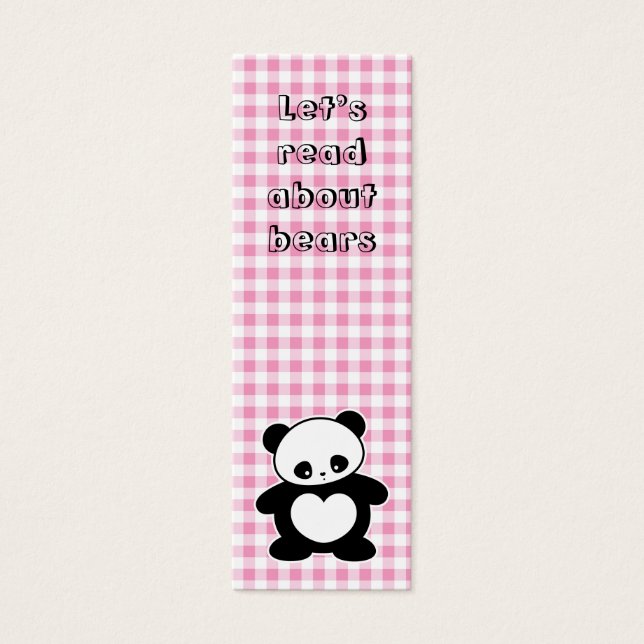 Kawaii Panda Lesezeichen (Vorderseite)