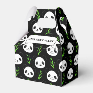 Kawaii Panda Muster Bamboo in Schwarz-weiß grün Geschenkschachtel