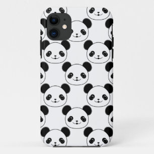 Kawaii Panda Muster in Schwarzweiß Case-Mate iPhone Hülle