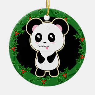 Kawaii Panda niedlich Keramikornament