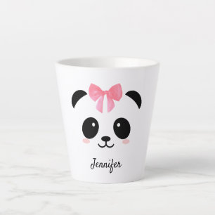 Kawaii Panda niedliche personalisierte Latte-Tasse Milchtasse