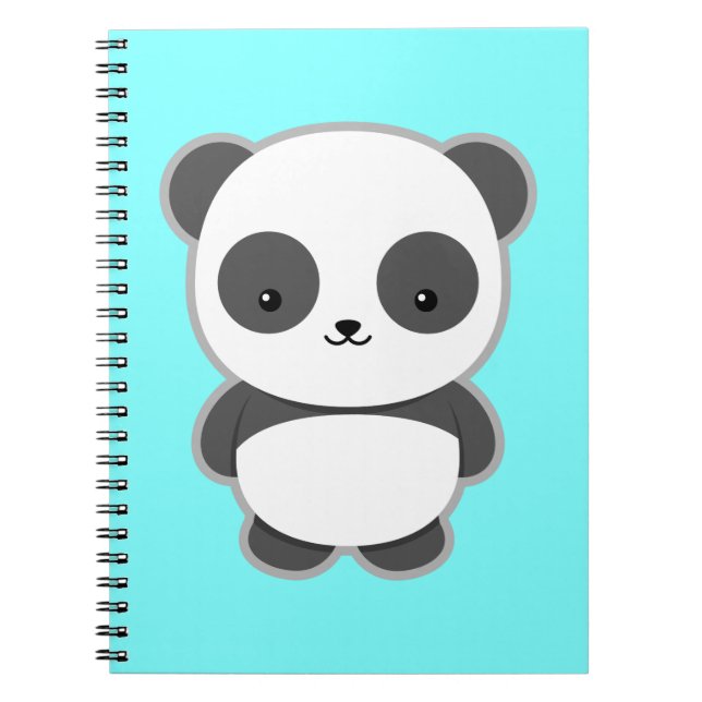 Kawaii-Panda Notizblock (Vorderseite)