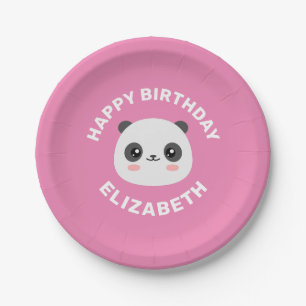 Kawaii Panda Pappteller