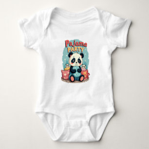 Kawaii Panda Pyjama-Party Cozy Übernachtung Ästhet Baby Strampler