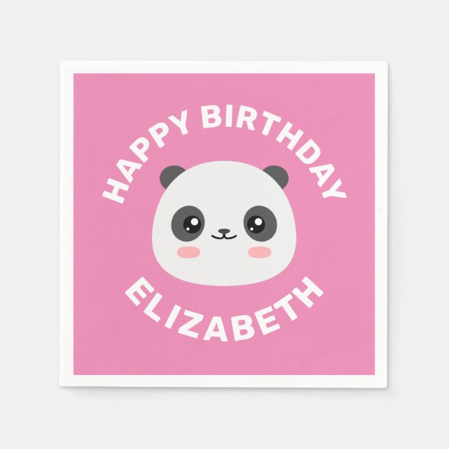 Kawaii Panda Serviette (Vorderseite)