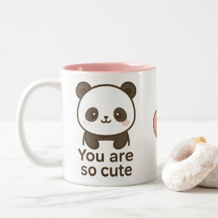 Kawaii Panda - Sie sind so Niedlich Zweifarbige Tasse