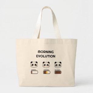 Kawaii-Panda-Stimmungslevel-Progression-Cartoon-Ku Jumbo Stoffbeutel