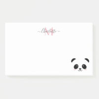Kawaii panda trägt personalisierte Monogramm nach 