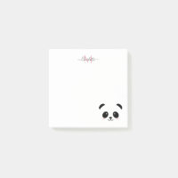 Kawaii panda trägt personalisierte Monogramm