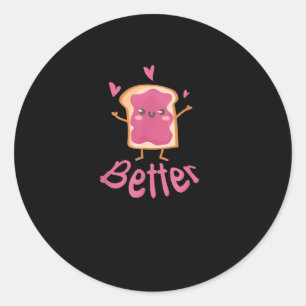 Kawaii passendes Paar Erdnussbutter-Jelly-Besser Runder Aufkleber