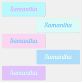 Kawaii Pastel Aesthetic Color Palette Name Labels Etiketten