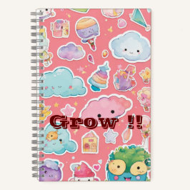 "Kawaii Pastel Bliss: Spiral-Notebook Notizbuch