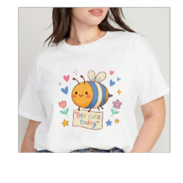 Kawaii Pastel Bumblebee with "Bee Cute Today T-Shirt