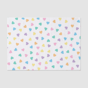 Kawaii Pastel Candy Hearts Seidenpapier