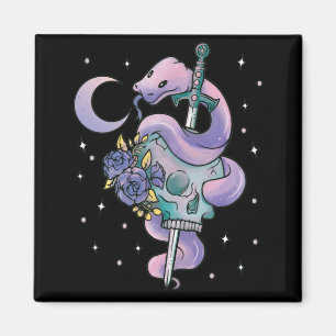 Kawaii Pastel Colors Gothic Niedlich Goth Snake Ma Magnet