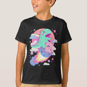 Kawaii Pastel Goth Creepy Niedlich Chibi Dinosaur T-Shirt