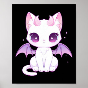 Kawaii Pastel Goth Creepy Niedlich Witchy Demon Wi Poster