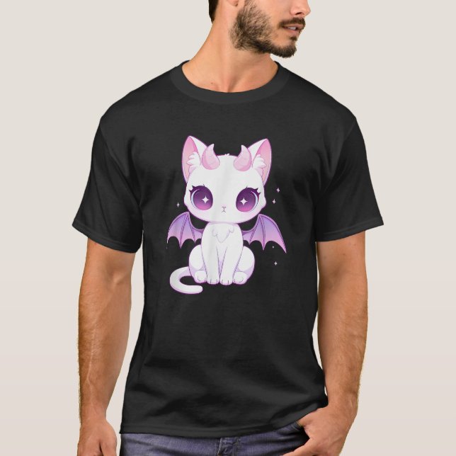 Kawaii Pastel Goth Creepy Niedlich Witchy Demon Wi T-Shirt (Vorderseite)