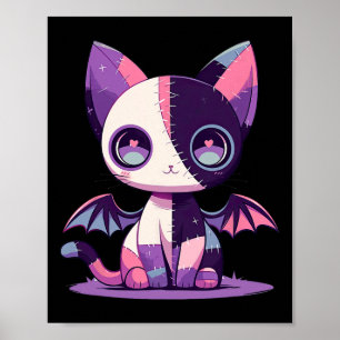 Kawaii Pastel Goth Creepy Niedlich Witchy Zombie P Poster