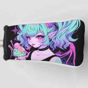 Kawaii Pastel Goth Little Demon Koakuma Anime Girl Golf Headcover