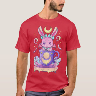 Kawaii Pastel Goth Niedlich Creepy Bunny Teacup T-Shirt