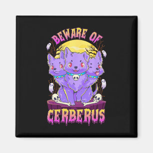 Kawaii Pastel Goth Niedliche Creepy 3-köpfige Dog Magnet