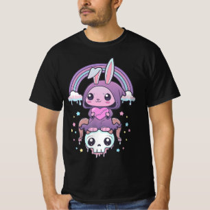 Kawaii Pastel Goth Niedliches Creepy Rabbit T-Shirt