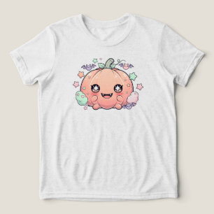 Kawaii Pastel Pumpkin - Niedliche Creepy   NUR WEI Tri-Blend Shirt