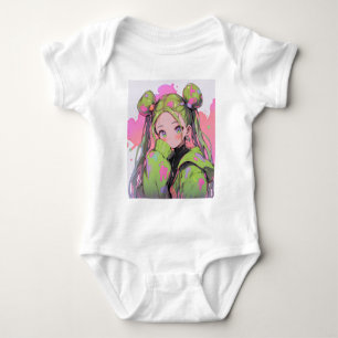 Kawaii Pastel Spritzer Anime Girl Baby Strampler