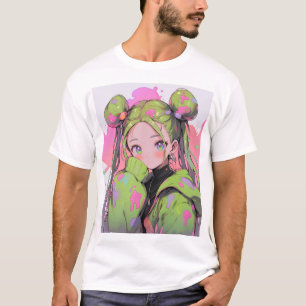 Kawaii Pastel Spritzer Anime Girl T-Shirt