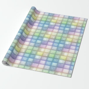 Kawaii Pastel Square Glasplatte Tropfen Muster Geschenkpapier