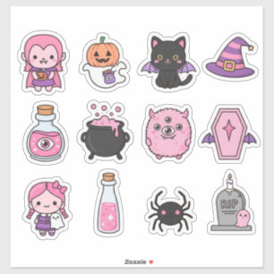 Kawaii Pastel Vampir & Freunde Sticker Pack