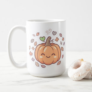 Kawaii Pastell-Lächeln-Kürbis-Tasse Kaffeetasse