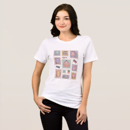 Kawaii-Pastell-Schulbedarf-Stempelsammlung Tri-Blend Shirt