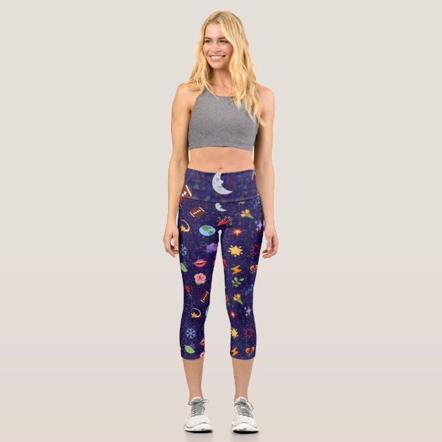  kawaii pattern  capri leggings (Vorderseite)