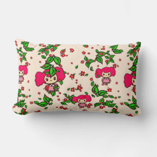 Kawaii Pattern Chibi Girl PinkyP personalisiert Lendenkissen