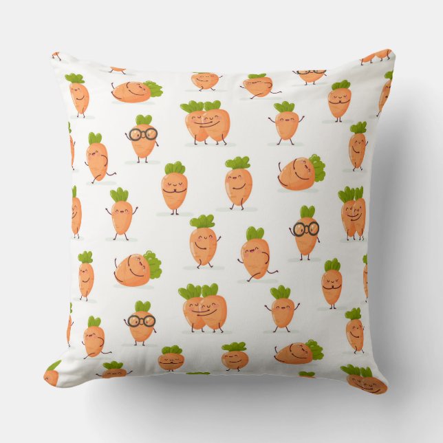 Kawaii pattern of fun carrots kissen (Vorderseite)