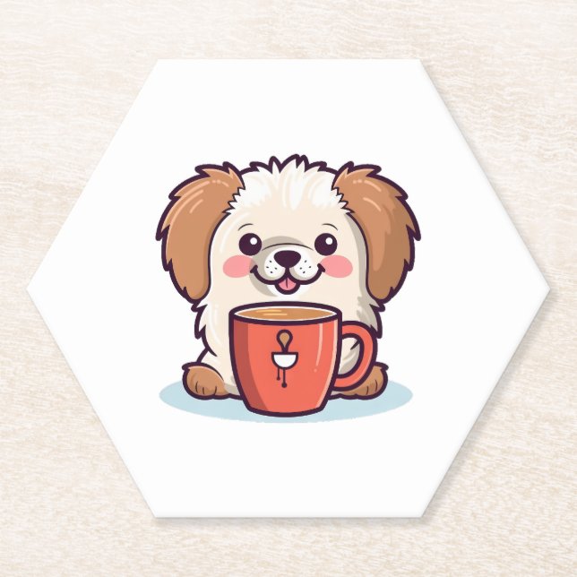 Kawaii Paws Café Untersetzer (Vorderseite)