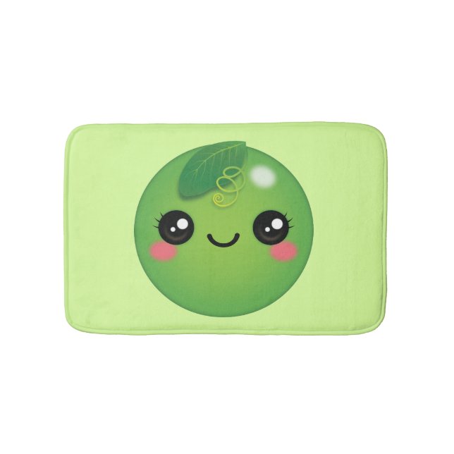 Kawaii Pea Bath Mat Badematte (Vorderseite)