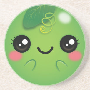 Kawaii Pea Getränkeuntersetzer