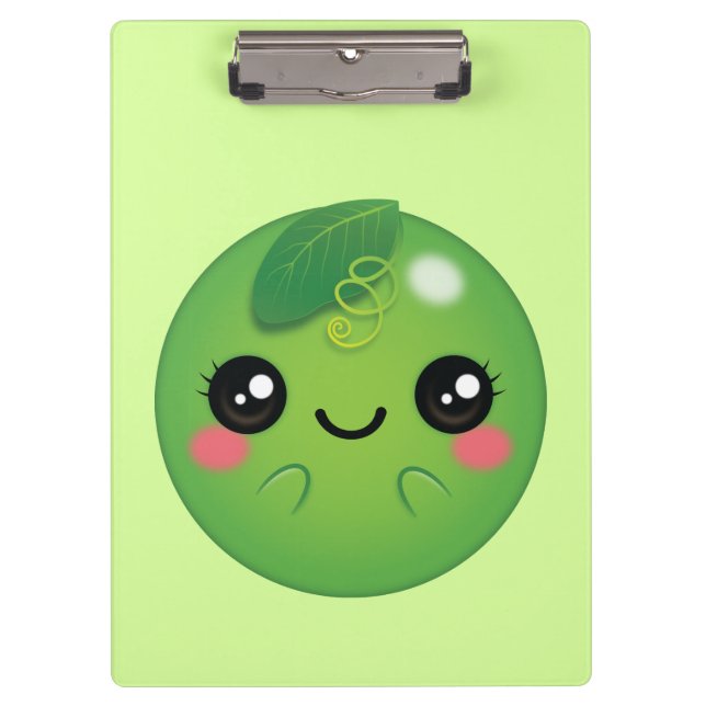 Kawaii Pea Klemmbrett (Vorderseite)