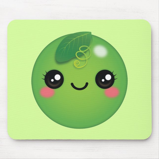 Kawaii Pea Mouse Pad Mousepad (Vorne)
