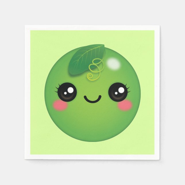 Kawaii Pea Napkins Serviette (Vorderseite)