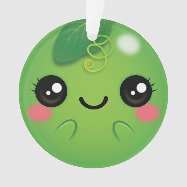 Kawaii Pea Ornament (Vorderseite)