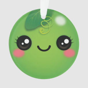Kawaii Pea Ornament