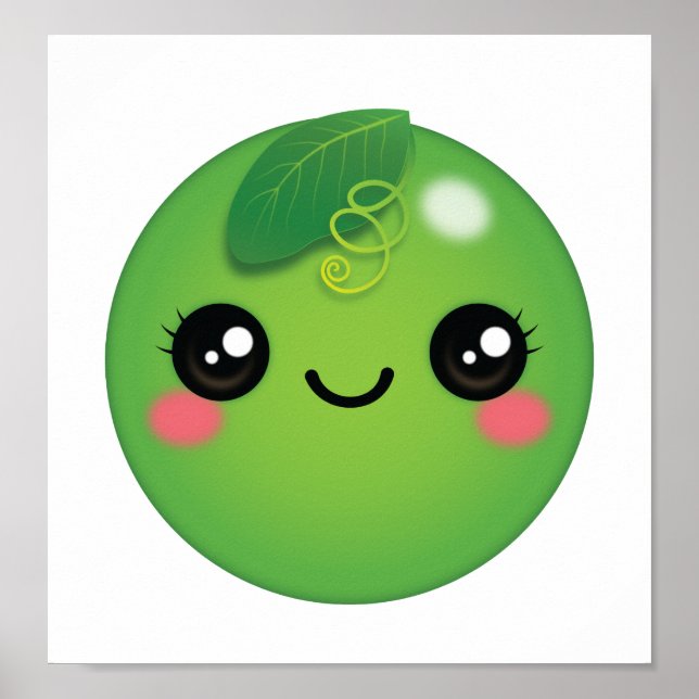 Kawaii Pea Poster (Vorne)
