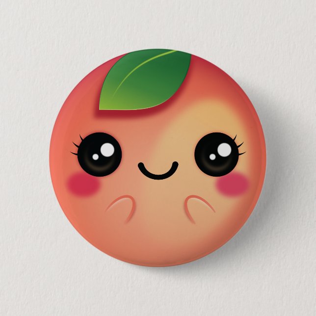 Kawaii Peach Button (Vorderseite)