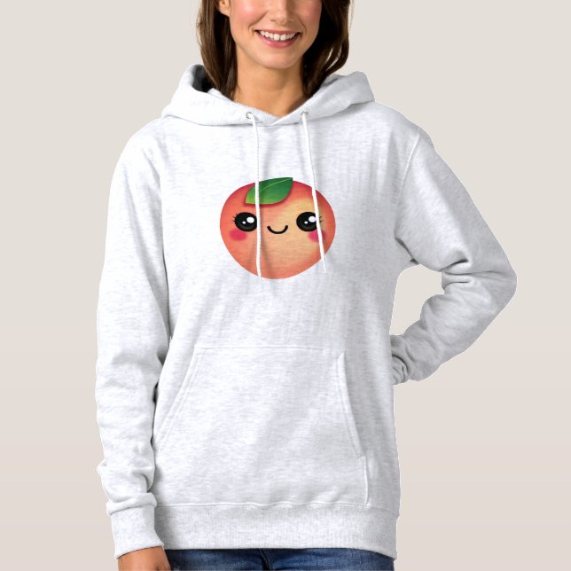 Kawaii Peach Hoodie (Vorderseite)