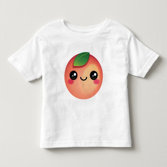 Kawaii Peach Kleinkind T - Shirt (Vorderseite)