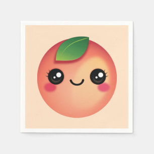 Kawaii Peach Napkins Serviette